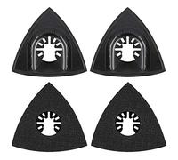 JIZZU 4Pcs Delta Patin de Ponçage 80mm Multi-outil Accessoires pour Patin de Fixation, Lame à Multi Outil, Accessoires Outil Oscillant pour Worx Mikita Dewalt Power Tool, Worx Tool, Bosch Multi Outil