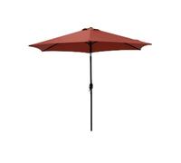 JJ. Parasol droit rond inclinable Juanito Ø270 cm Parasol droit Ø2,7 m Meilleur rapport qualité/prix Ouverture avec manivelle Rouge oxyde