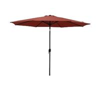 JJ. Parasol droit rond inclinable Juanito Ø300 cm Parasol droit Ø3 m Ouverture avec manivelle Toile professionnelle 240g/m2 renforcée résistante aux UV Rouge oxyde