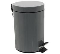 JJA 105614 Poubelle Métal Gris 3 L