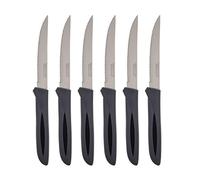 JJA 115188 Couteaux à Steak, Plastique, Noir, lot de 6