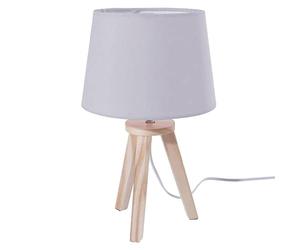 JJA 127252B Lampe 3 pieds en bois 32 x 18 cm
