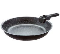 JJA – Set de 2 poêles en aluminium 20/26 cm – Revêtement pierre – Poignée amovible – Noir
