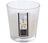 JJA Bougie Verre parfumée Vanille 90 g D. 7,3 x H. 7,5 cm