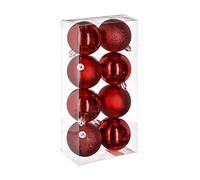 jja KIT Boules DE Noel 70MM X8 Rouge