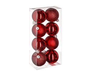 jja KIT Boules DE Noel 70MM X8 Rouge