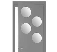 JJA Miroir adhésif Lot de 4 ronds 30x30 cm