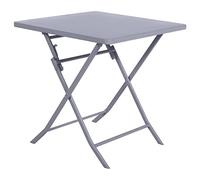 JJA Table Greensboro Carree 2P, Acier traité époxy, Gris Quartz, Large