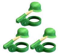 JJIAGOLD Casque militaire décoratif pour bouteille de bière en plastique, accessoire multifonction ouvre-bouteille adapté aux fêtes, réunions et décoration domestique (3 Vert)