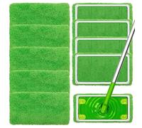JJQHYC 10 Pièces Lingettes Réutilisable Microfibre Mop de Chiffons de Rechange en Microfibre Lavables Lingettes pour Balai Serpillères Sec ou Humide