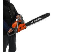 JJsdwin Tronçonneuse à essence 58 CC avec sac à outils, tronçonneuse à essence à 2 temps, tronçonneuse à essence pour jardins (orange)