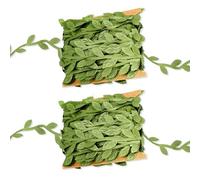 JJUNW 20 m de ruban de vigne artificielle, 2 rouleaux de ruban de plantes vertes artificielles
