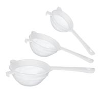 JJUNW Lot de 3 passoires en de nylon et plastique avec poignée | petite passoire à fine, passoire à riz, yaourt, passoire pour la cuisson, la cuisine, le thé, le jus, les pâtes