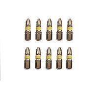 jjw Lot de 10 Allemagne Croix fente Embouts Pozidriv PZ 3 x 25 mm professionnelle en acier spécial résistant aux chocs, nickelé