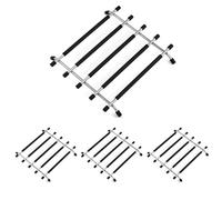 JJWNMLL 4 pièces Dessous de Plat pour Plan de Travail de Cuisine - Noir | Dessous de Plat Résistant à la Chaleur avec Base antidérapante