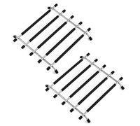 JJWNMLL Dessous de Plat pour Plan de Travail de Cuisine 2 pièces - Noir | protecteur de plan de travail de cuisine dessous de plat avec base antidérapante