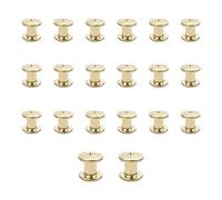 JJWNMLL Lot de 20 vis Chicago M5x7mm Chicago Vis de reliure Chicago Rivet à clous en métal Vis Chicago à tête cruciforme pour ceinture en cuir Bricolage Livre de scrapbooking - Couleur or