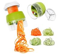 JJYHEHOT Spiraliseur de Légumes, 4 en 1 Spiraliseur de Légumes, Spiralizer Manuel Multifonction, Coupe Légumes Spirale pour Tagliatelles de Courgette Carotte Concombre