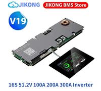 JK BMS V19 Bms 16s 51.2v Lifepo4 100A 200A 300A JK stockage d'énergie domestique BMS équilibre actif 1-2A LiFePo4 batterie Version V19 JK-PB2A16S15P 4.3