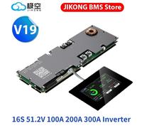 JK BMS V19 Bms 16s 51.2v Lifepo4 100A 200A 300A JK stockage d'énergie domestique BMS équilibre actif 1-2A LiFePo4 batterie Version V19 JK-PB2A16S30P 2.0