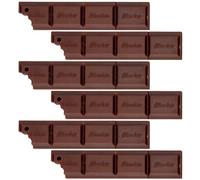 JKJF Lot de 6 stylos à encre gel pour simulation de chocolat, pour simulation de chocolat, à encre gel, pour l'école, le bureau, la papeterie - 0,7 mm - Noir