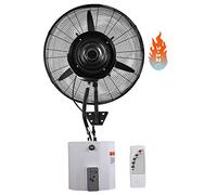 JKJZSALJ Ventilateur Brumisateur Mural D'Extérieur avec Télécommande, 3 Vitesses, Oscillation À 90° pour Rafraîchir Et Brumiser, Idéal pour Terrasse Et Jardin, 71 Cm / 28 Po, 81 Cm / 31,9 Po