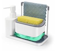 JL Cuisine - Ensemble de distributeurs de savon - 5 en 1 - Double distributeur - Noir