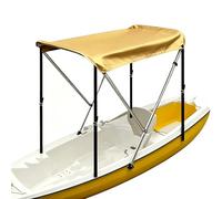 JLLEIZYZ Bimini pour Bateau, Couverture Abri Extérieur, Structure en Aluminium, Matériel de Montage, Sangles et Barres de Support Inclus(Yellow)