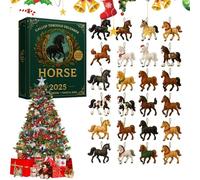 Jlobnyiun Calendrier De L'Avent De Noël 2025-24 Jours Du Pendant 2D Pour L'Avent De Noël | Calendrier De Décompte Des Fêtes Pendant Cheval,Pour Cavaliers Adultes