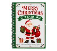 Jlobnyiun Christmas Card Book Holiday Party Greeting Keepsake Booklet | College Gift Card Book for Adults Teens Kids Home School Dorm Friend Gathering Party
