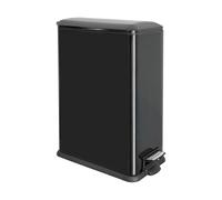 JM ·YIPENG Poubelle de cuisine, 45 l, grand bac à déchets à pédale, poubelle de cuisine avec couvercle Softclose et seau intérieur, poubelle étroite pour cuisine, salle de bain et bureau, Noir