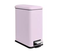 JM ·YIPENG Poubelle de salle de bain avec couvercle - En acier inoxydable - 10 l - Petite poubelle de salle de bain - Poubelle à pédale - En acier inoxydable - Pour salle de bain, chambre et bureau