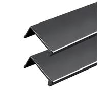 JMCXSM592 2 pièces poignée de tirette Invisible Bouton de Meuble Aluminium Poignées pour placards Caché poignée de porte Armoire Angle droit Poignet Tiroirs,Tirer Dressing (noir,1200mm)