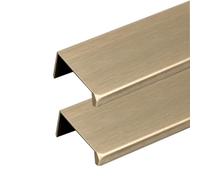 JMCXSM592 2 pièces poignée de tirette Invisible Bouton de Meuble Aluminium Poignées pour placards Caché poignée de porte Armoire Angle droit Poignet Tiroirs,Tirer Dressing (Bronze brossé,1200mm)