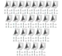 JMIATRY 24 Pièces Équerre 4040 Aluminium 30 X 36 X 36 Mm Argent | Pour assemblages de profilés; écrous M8, vis et rondelles inclus; composants rangés dans un sachet