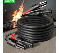 JMUYTOP câble d'extension de panneau solaire 14AWG avec manchon ignifuge pour centrale électrique portable Jakery/Renogy/EcoFLOW 12AWG 15m