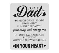 JMVLVLOA Fathers Day Gift Metal Tin Sign Best Dad Ever Quote Rustic Wall Plaque Birthday Christmas for Him from Family 8 X 12 inch