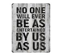 JMVLVLOA Retro Friendship Quote Vintage Tin Sign No One Will Ever Be As Entertained By As Metal Wall-Art For Bar Living Room 8 X 12 in
