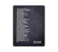 JMVLVLOA The Journey Motivational Quote on Tin Sign for Office Bedroom Study Wall Decor (8 X 12 in)
