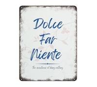 JMVLVLOA The Sweetness of Doing Nothing on Metal Sign Relaxation Quote for Home Office Zen Wall-Art (8 X 12 in)