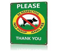 JMVLVLOA Vintage Humorous Dog Owner Metal Sign with Be Respectful No Mess House Rules Wall Decor 8 X 12 in