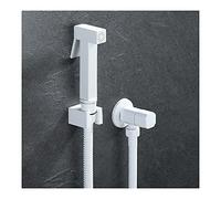 JMXD Blanche Pulvérisateur de Bidet à Main Eau Froide Toilette Bidet Spray Set Mural Laiton Douchette à Main Bidet Haute Pression Square Hygiène Intime Kit Douchette WC,A Type