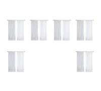 Jnchdghwa 12 Pcs Super Doux Grande Main Sentiment Blanc Tulle Rideaux pour Salon Décoration Moderne Voile en Mousseline de Soie Solide Voile Transparent