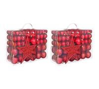 Jnchdghwa 202 PièCes Boules de NoëL Rouges pour Sapin de NoëL, Boules de Sapin de NoëL Incassables Boules DéCoratives Suspendues