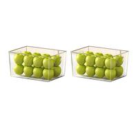 Jnchdghwa 2X Boîte de Rangement pour Réfrigérateur de Qualité Alimentaire, Boîte de Conservation de Fraîcheur de Style Tiroir, Boîte de Rangement Spéciale pour Aliments, Légumes et Fruits