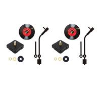 Jnchdghwa 2X Bricolage Rétro Muet Mouvement Record Horloge Murale Mouvement Acrylique Quartz Horloge Mouvement Fleur Aiguille