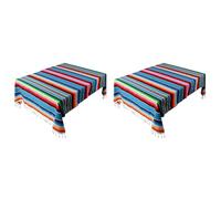 Jnchdghwa 2X Couverture Mexicaine Sarape Tapis de Pique-Nique Nappe Hot Rod pour Fête et Yoga, 150X215cm