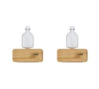 Jnchdghwa 2X Diffuseurs D'Huiles Essentielles par Nébulisation sans, Rechargeables, Diffuseur D'Arômes Froids en Bois et Verre pour Salon, Maison, Bureau