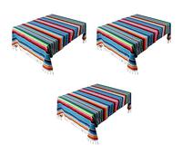 Jnchdghwa 3X Couverture Mexicaine Sarape Tapis de Pique-Nique Nappe Hot Rod pour Fête et Yoga, 120X180cm