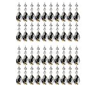 Jnchdghwa 40 Pièces Cristaux de Lustre, Pendentifs de Pièces de Lustre en Cristal de Larme de Cristal Clair, Cristaux Suspendus pour Les Lustres (38 mm, Clair)